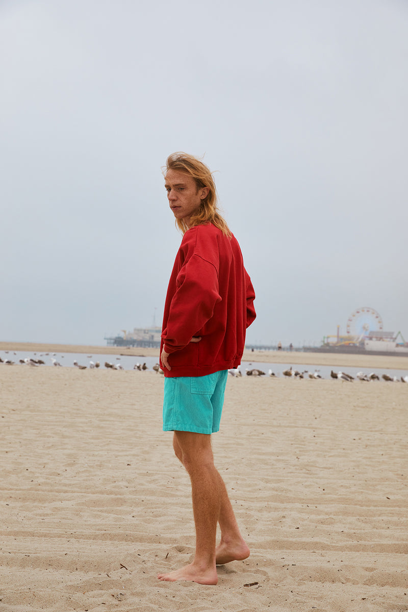 Trash Crew Neck Sweatshirt - Runner Red