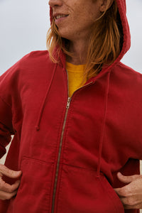 Trash Zip Hoodie - Runner Red