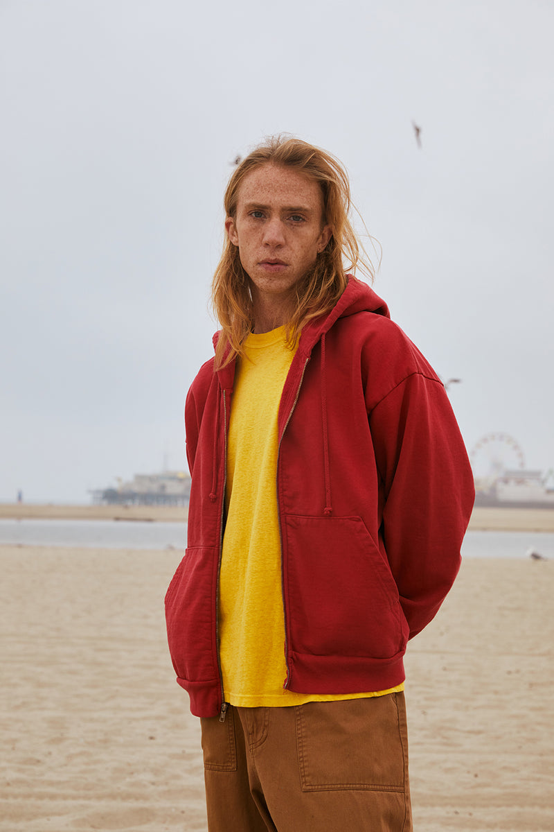 Trash Zip Hoodie - Runner Red