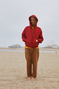 Trash Zip Hoodie - Runner Red