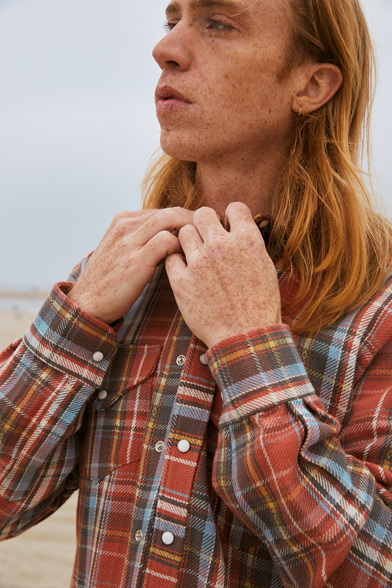 Richter Goods - Dobby Shirt - Red Plaid